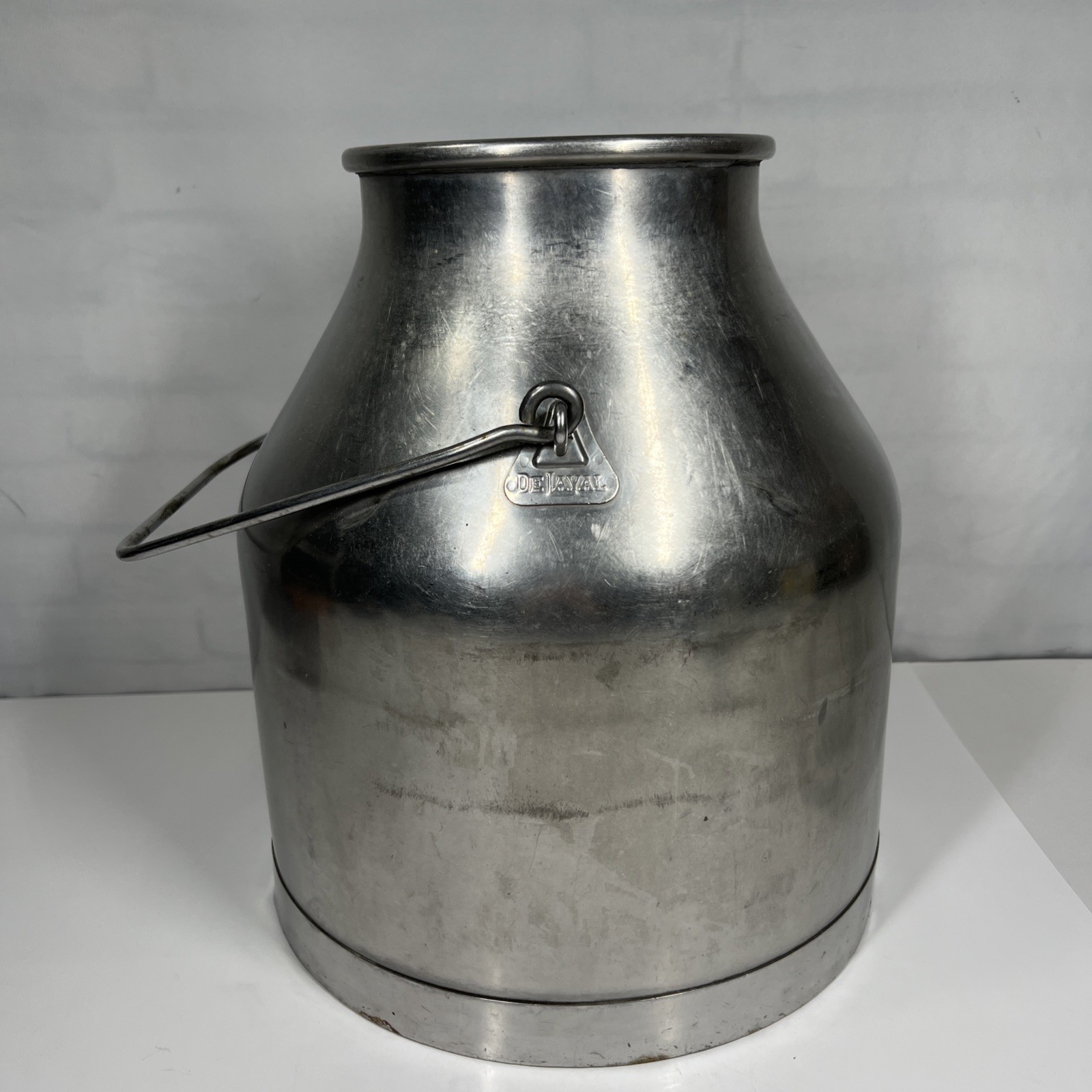 Vintage DeLaval 5 Gallon Stainless Milking Machine Can Pail Bucket