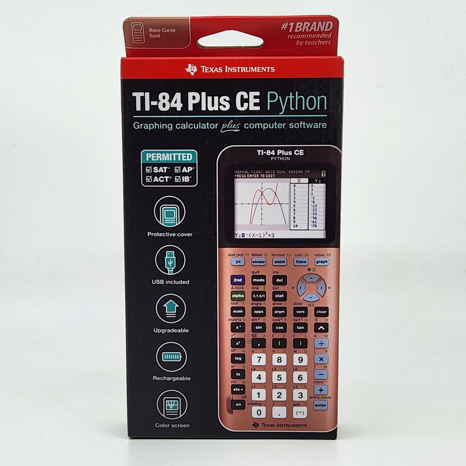Texas Instruments TI-84 Plus CE Python Color Graphing Calculator – Rose Gold