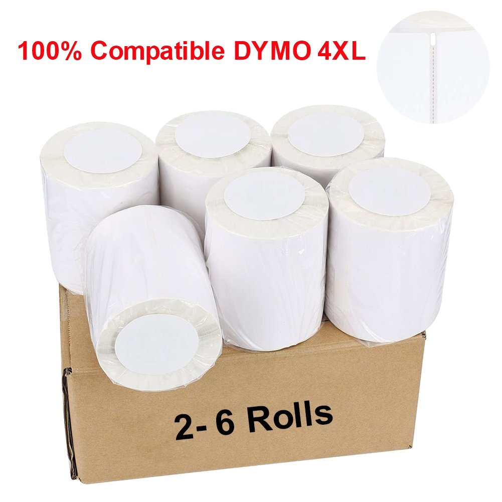 2-6 Roll Compatible DYMO 4XL Direct Thermal Shipping Labels 4×6 1744907 220/Roll