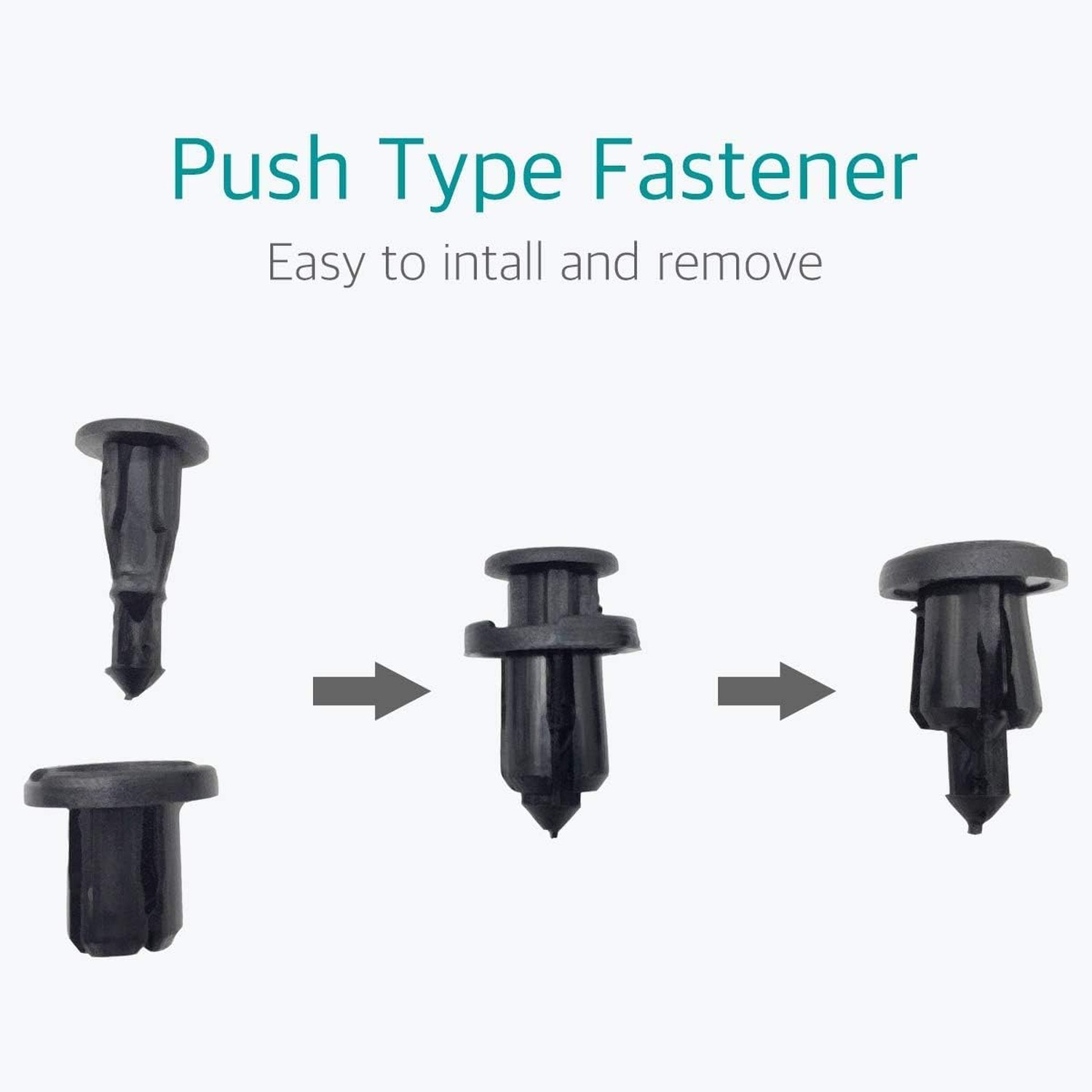 Lantee Nylon Bumper Push-Type Retainer Clips Fit for Nissan 01553-09241 240SX…
