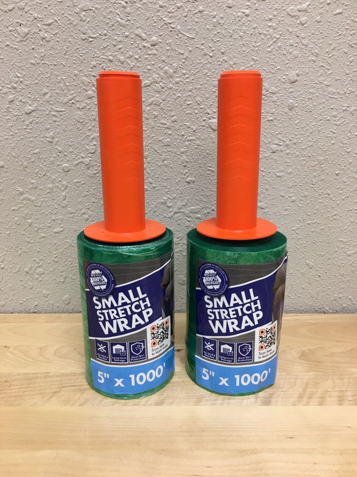 2 pack Stretch Wrap 5″ x 1000′ Hand Film Furniture Moving Packing Wrapping Tape