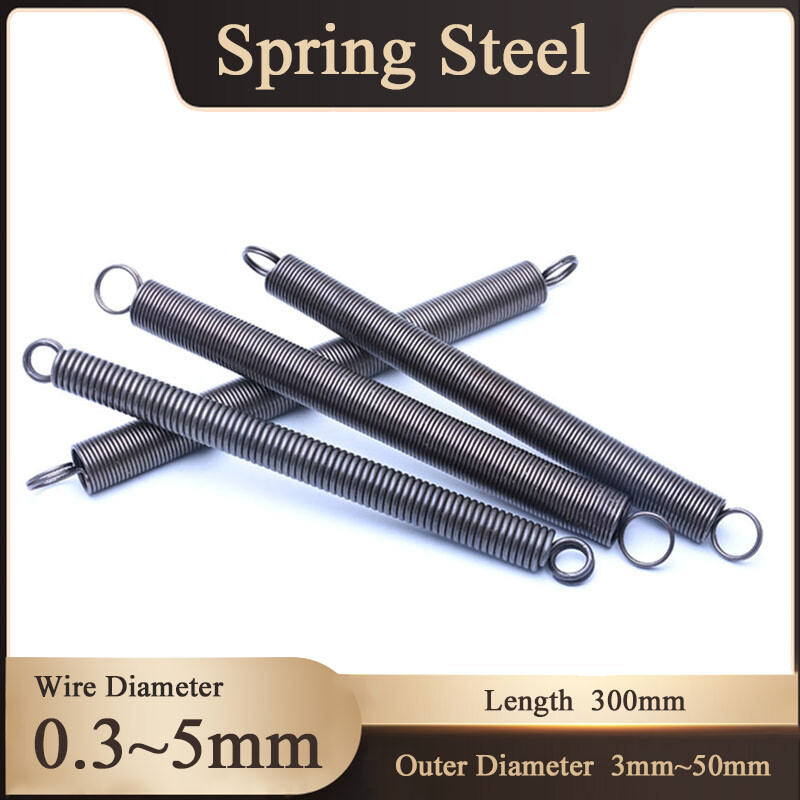 300mm Spring Steel Extension Springs Expansion Tension Spring Wire Dia 0.3-5mm
