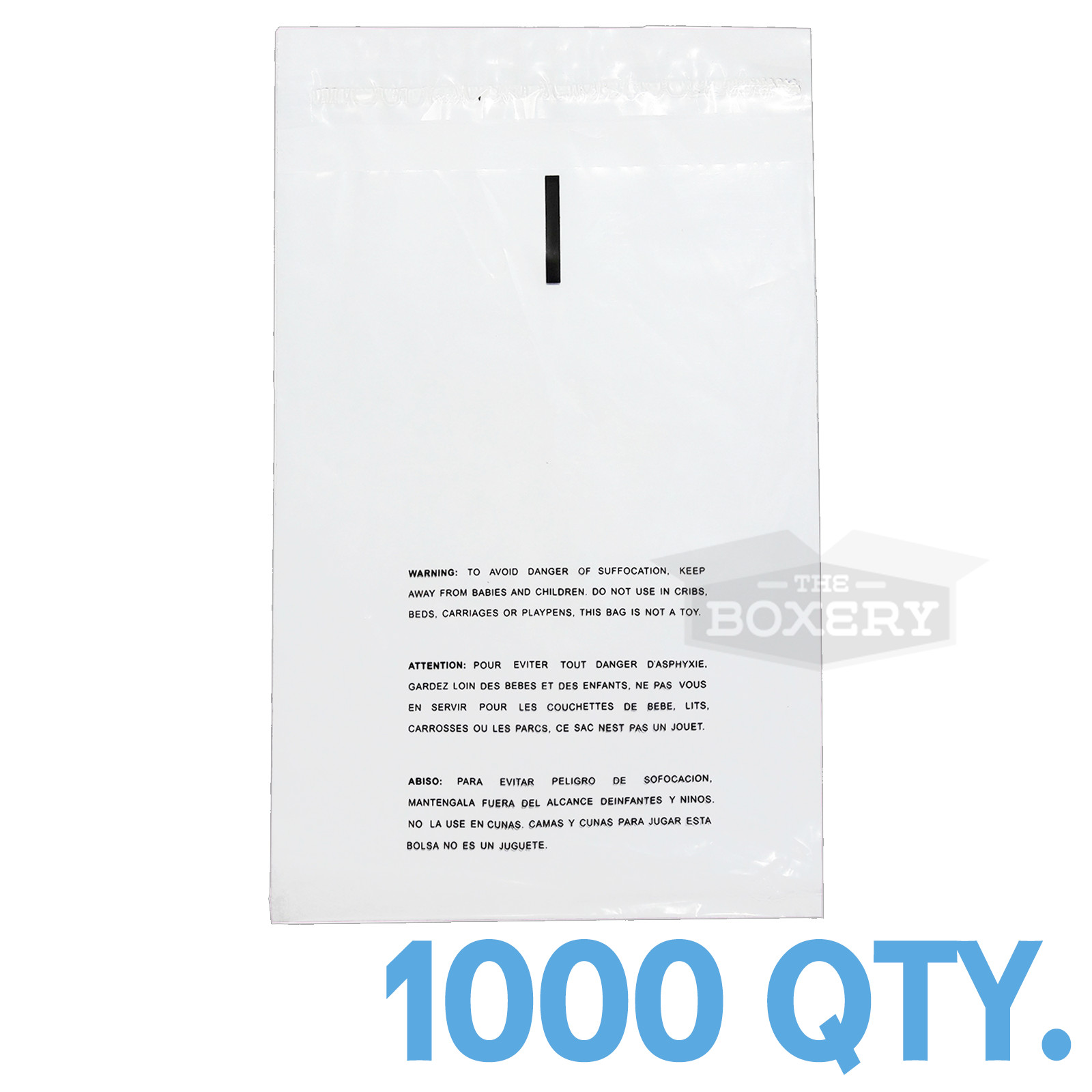 1000 8×10 Self Seal Suffocation Warning Clear Poly Bags 1.5 mil Free Shipping