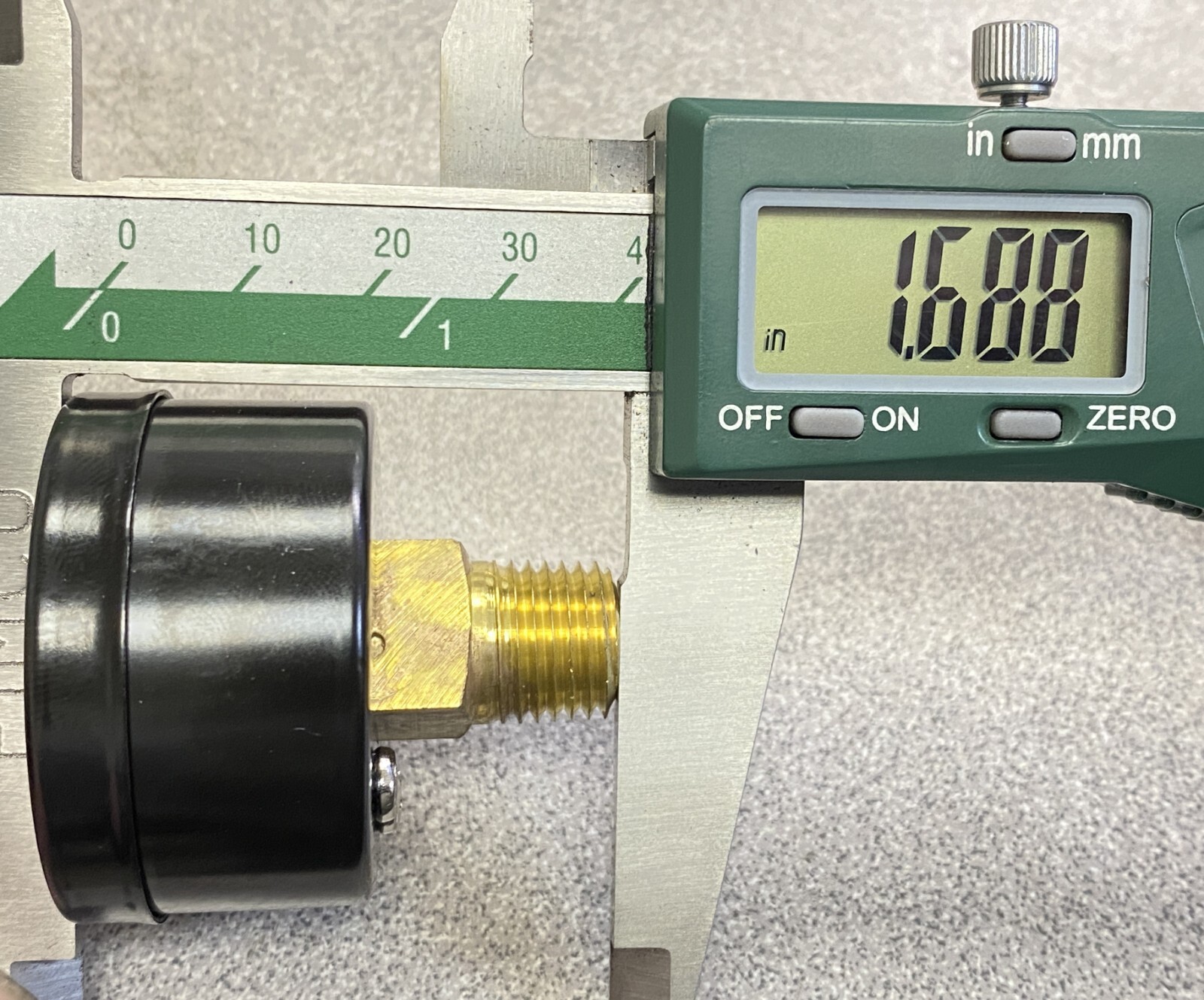 Air Compressor Pressure Hydraulic Pressure 0-160 PSI Gauge 1.5” Face Back Mount