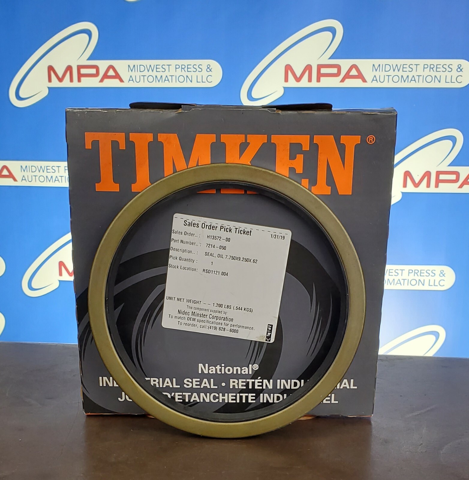 Timken 455406 Oil Seal 7.750×9.250x.62 -NEW- in Box Unused Surplus