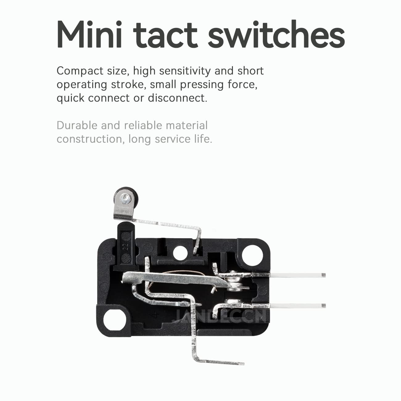 10Pcs Lead Limit Switch Short Hinge Roller Arm SPDT 1NO 1NC Style: V-155-1C25