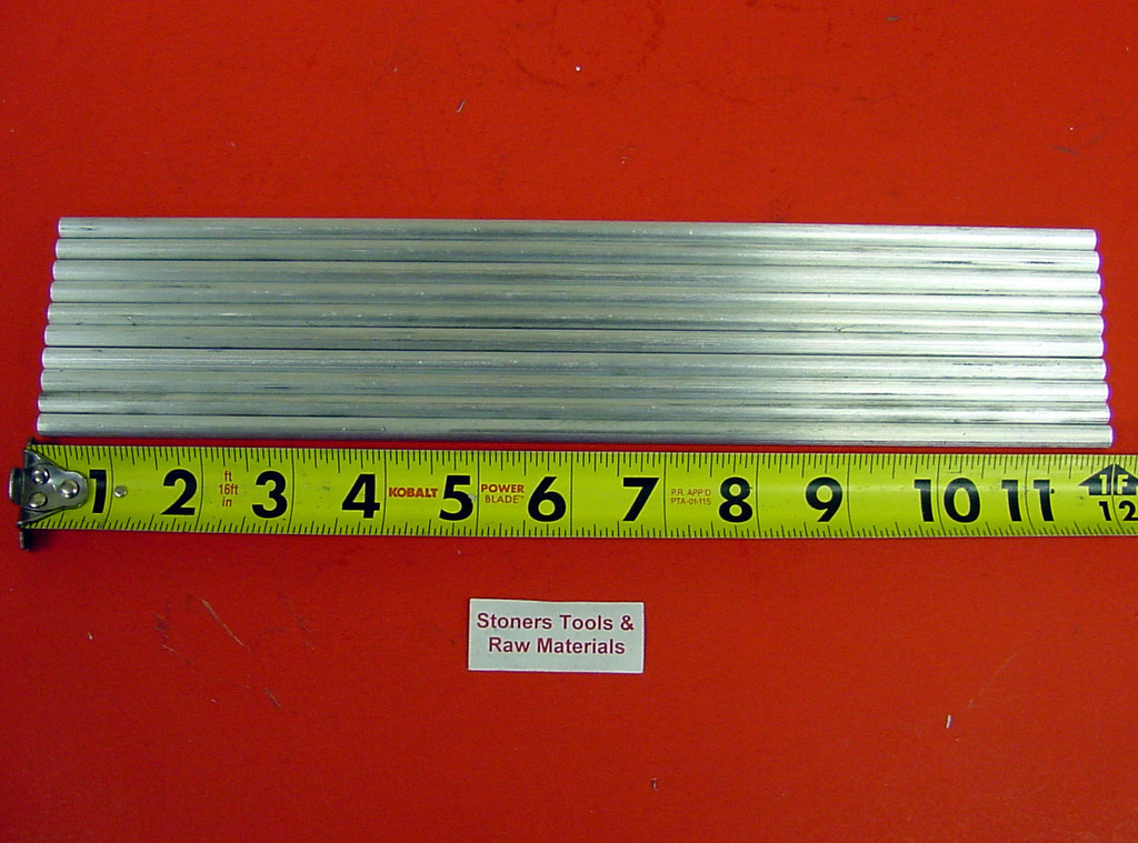 10 pieces 1/4″ ALUMINUM 6061 T6511 ROUND SOLID ROD 12″ long Extruded Lathe Stock