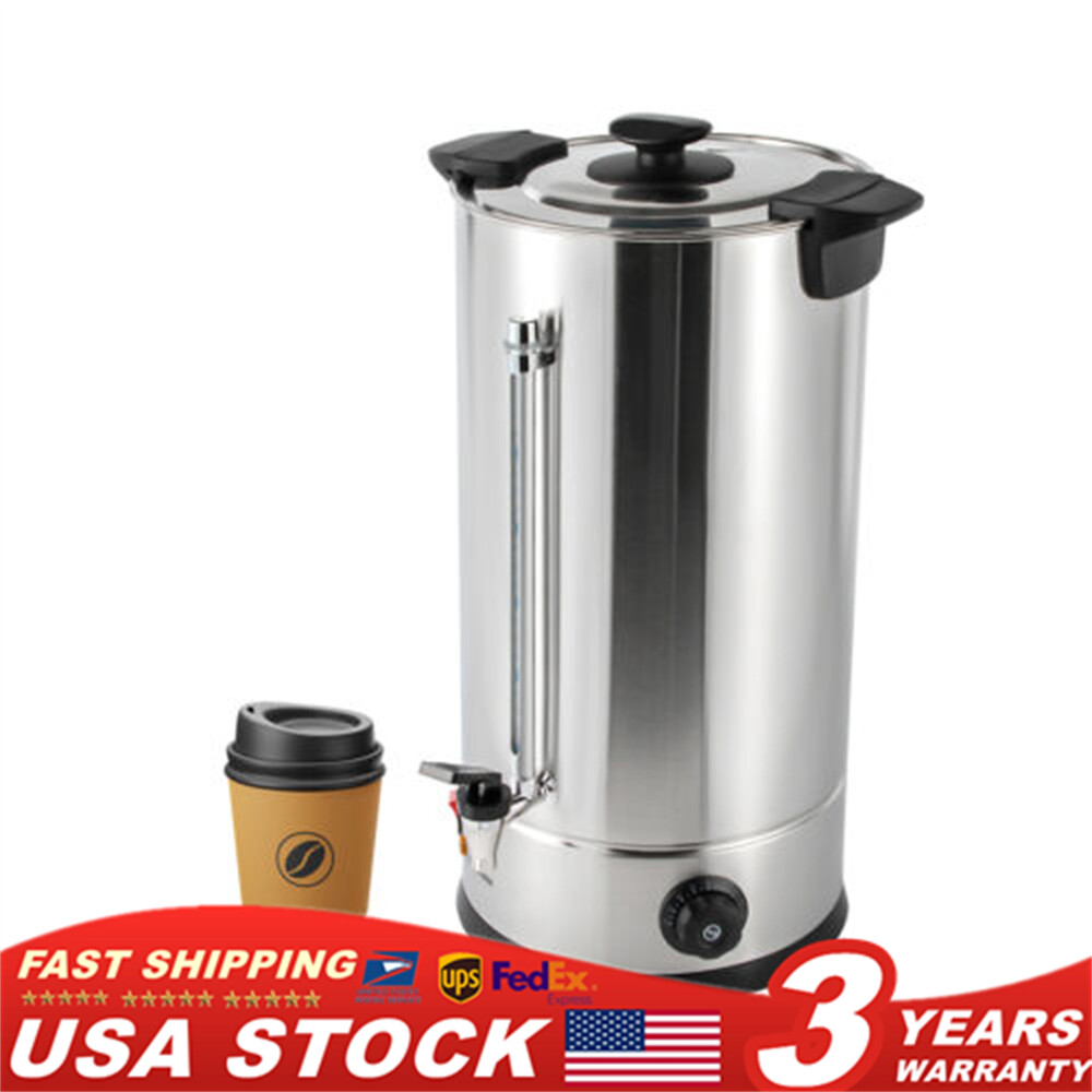 Electric 6.6gal Catering Hot Water Boiler Commercial Coffee Tea Urn Stainless