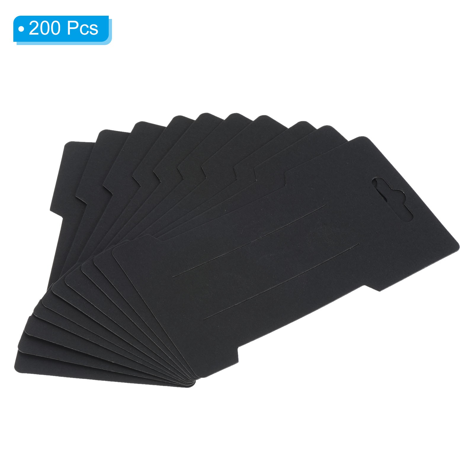Hair Clip Display Cards, 200pcs Paper Cardboard Hair Bow Holder, Black