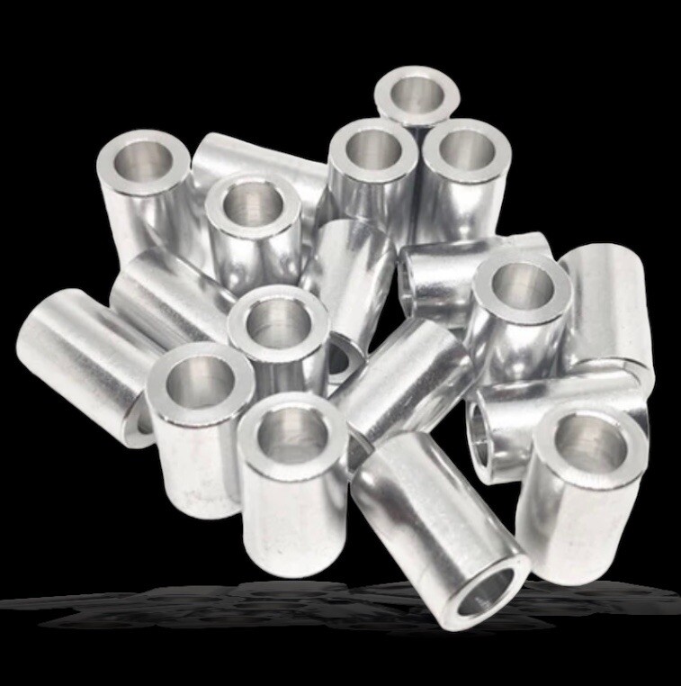 Precision USA Aluminum Spacer Bushing 1/2″ OD x 1/4″ ID Fits M6 & 1/4″ bolts