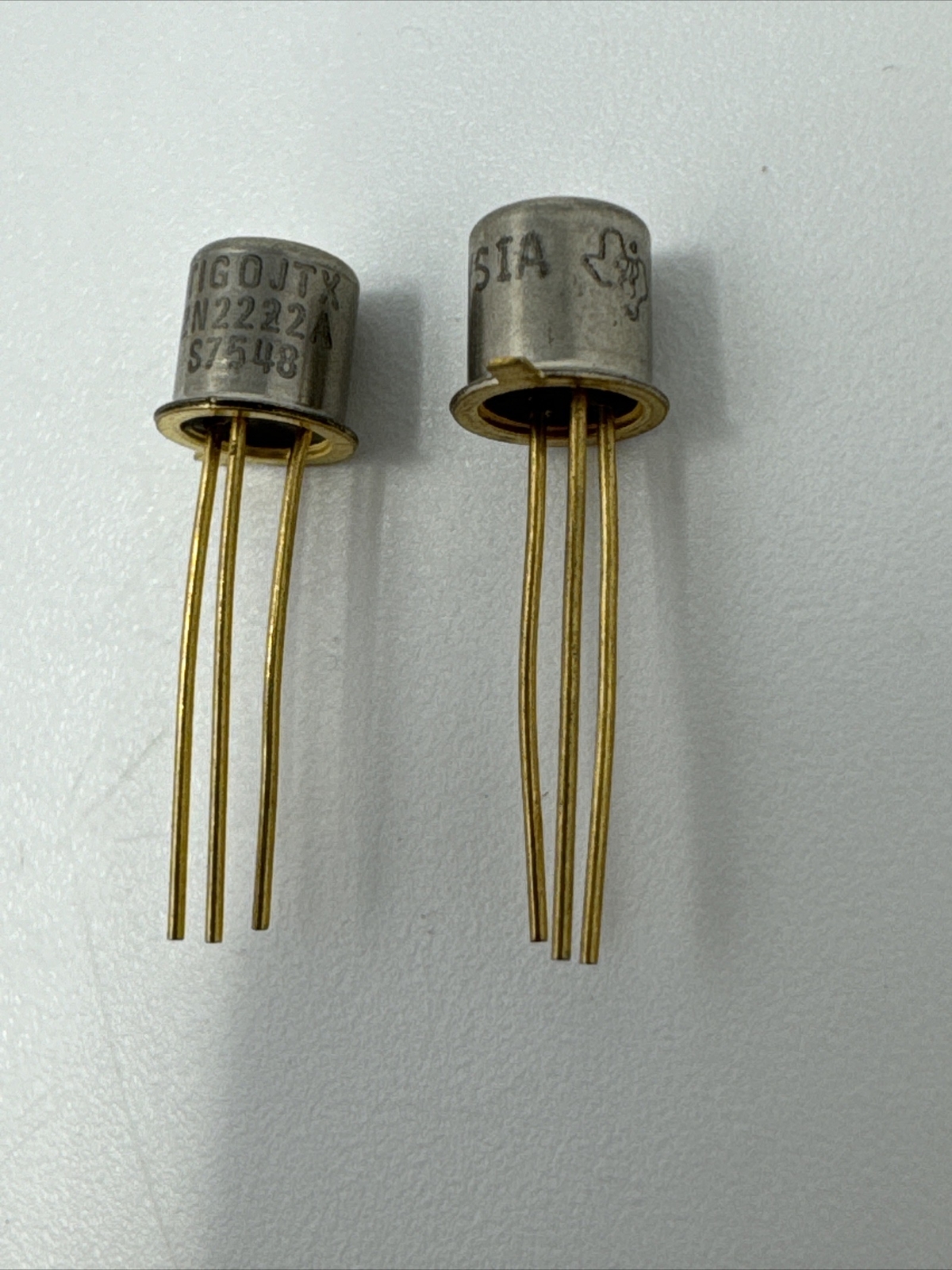 2N2222A Genuine TI TO-18 Transistor Factory Original New Old Stock X 2