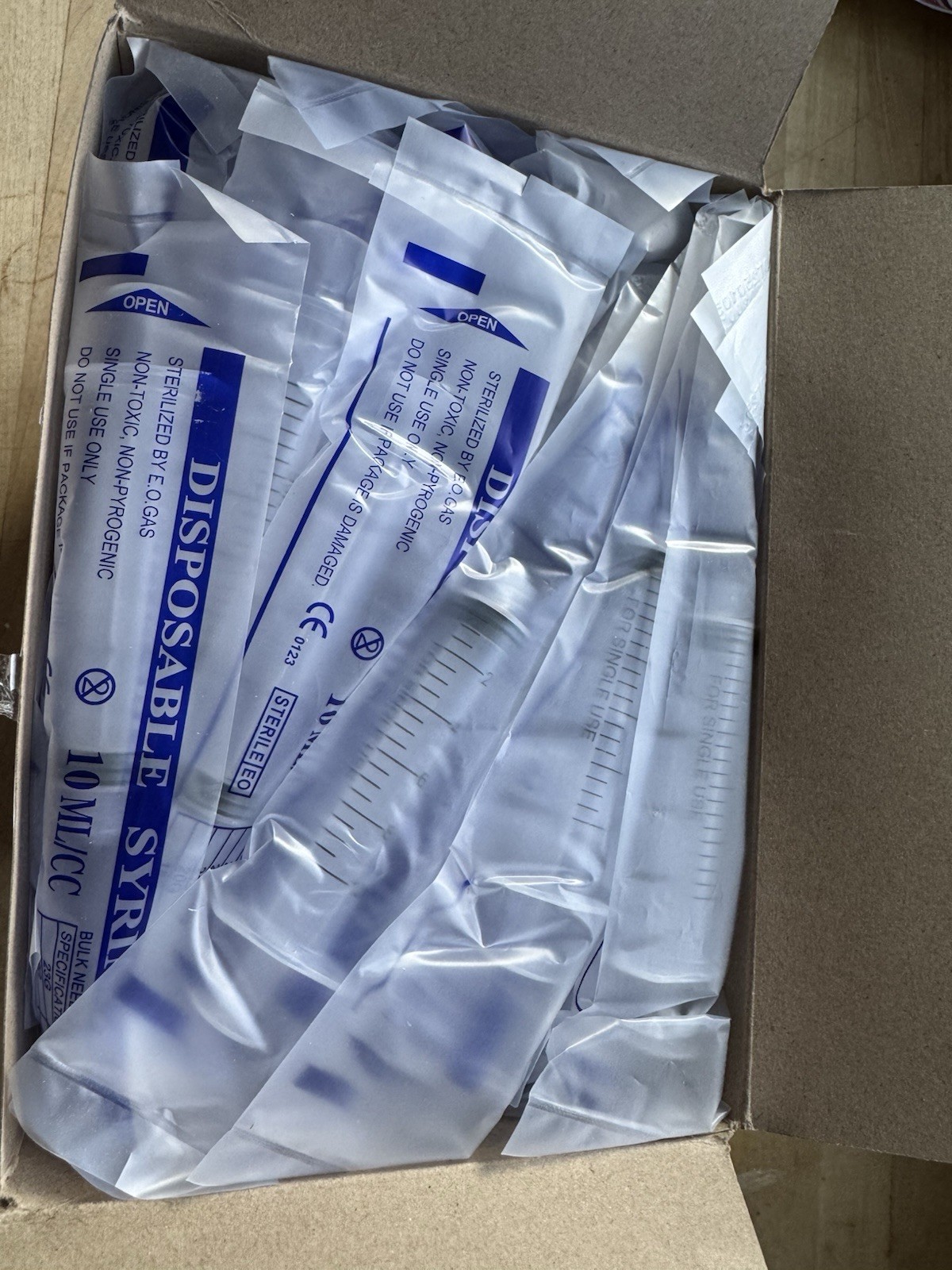 10-Pack 10ml Syringes – Individually Sealed, Exp 2030, Medical Lab Dental Use
