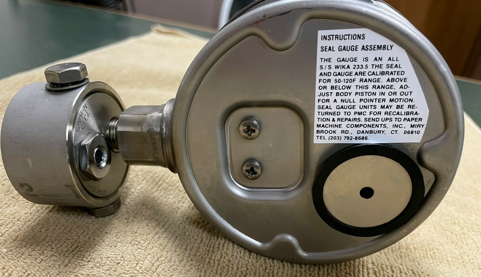 PMC 0-100 PSI STAINLESS STEEL OIL FILLED PRESSURE GAUGE