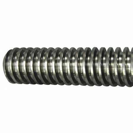 Zoro Select 24306 Threaded Rod, 1″-5, Steel, Plain Finish, 36 In Length