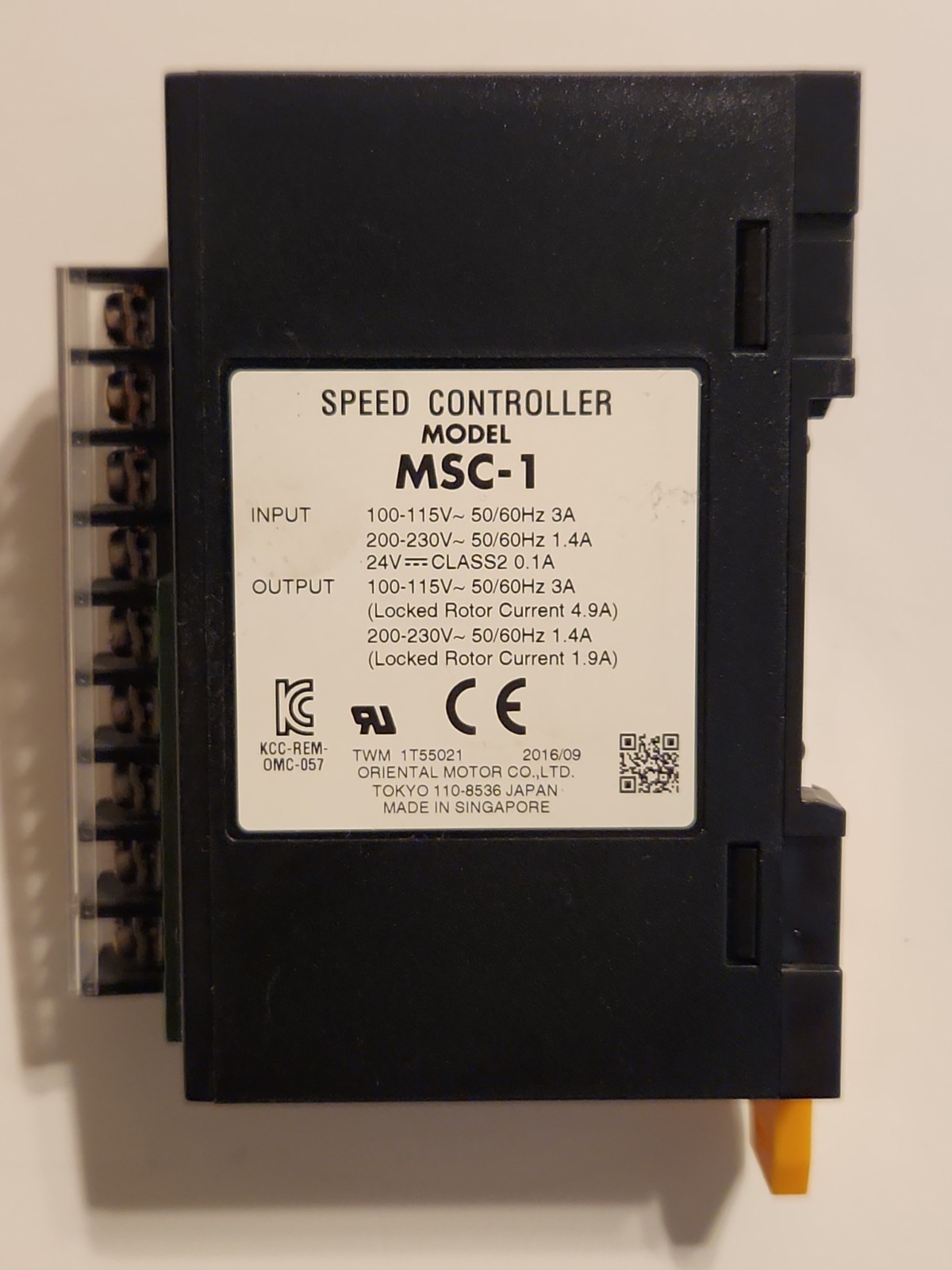 Used Oriental Motor MSC-1 Speed Controller with warranty Free Shipping