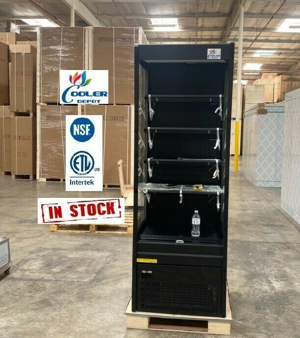 NEW 27″ Vertical Open Air Curtain Merchandiser Refrigerator Cooler Display NSF
