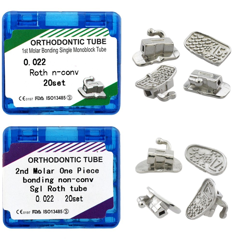 tubos de ortodoncia Orthodontic Buccal Tubes Roth MBT 022 1st 2nd Molar Tube