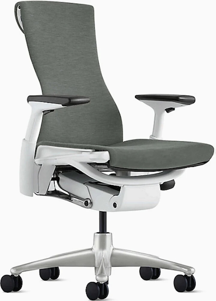 Herman Miller Embody Chair – Open Box – Feather Grey white base
