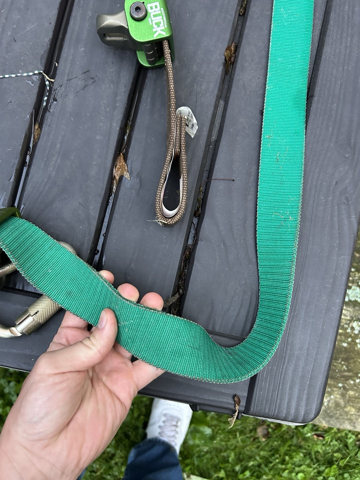 Buckingham BuckSqueeze Pole Climbing Belt Lanyard w/ Grabs, Model 483
