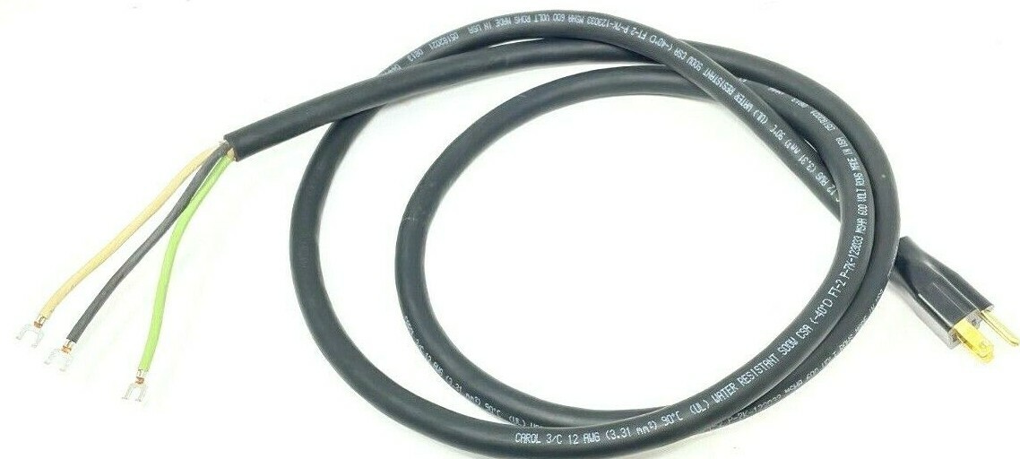 HEAVY DUTY POWER CORD 115 VOLT 12 GAUGE 3 WIRE AIR COMPRESSOR POWER CORD USA