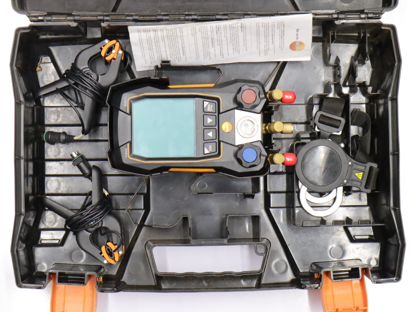 Testo 550s Basic Kit Digital HVAC Manifold 0564 5501 Wired Clamps Case