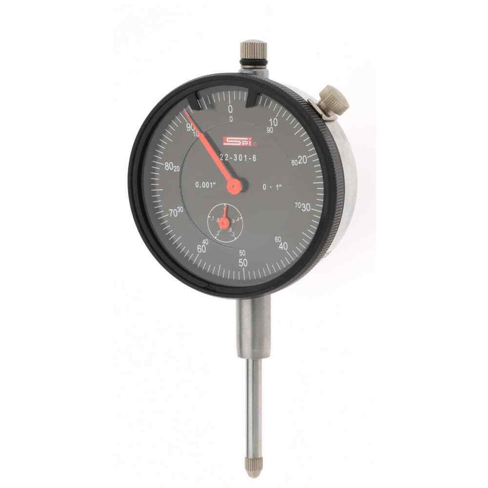 SPI 22-301-6 Deluxe AGD2 Dial Indicator: 3/8″ Stem, 0-100 Reading, 0 to 1″ Range