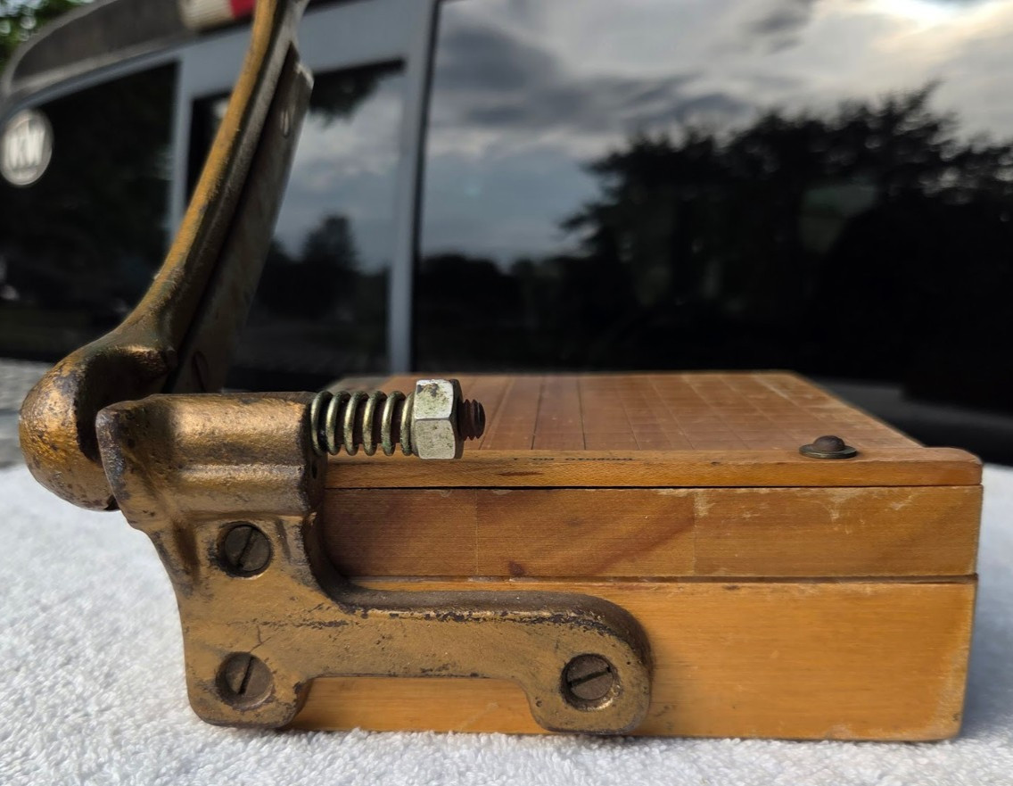 Ingento Paper Cutter No. 1 Mini 6 Inch Ideal School Supply Chicago USA Wood Vtg
