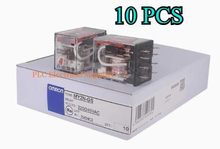 10PCS Omron in Box Intermediate Relay MY2N-GS 7A 8-Pins DC/AC 12V 24V 110V 220V