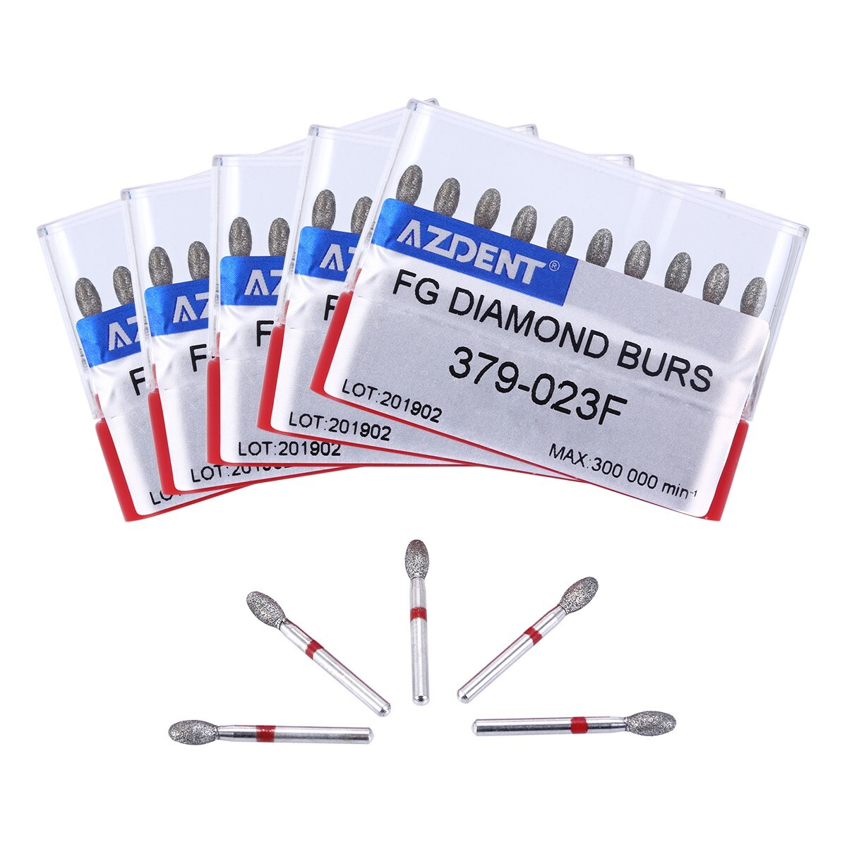 Dental Handpiece Diamond Burs FG Football Cut Fine Grit 368-023F/379-023F Red