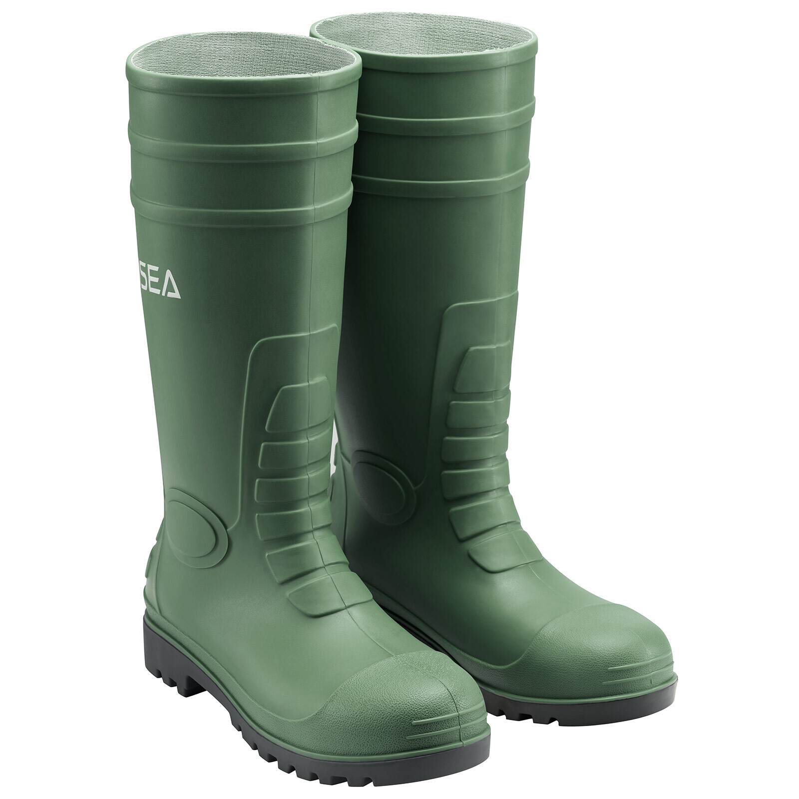 HISEA Men Rain Boots w/Steel Shank Waterproof Corrosion-Resistant Mud Work Boots