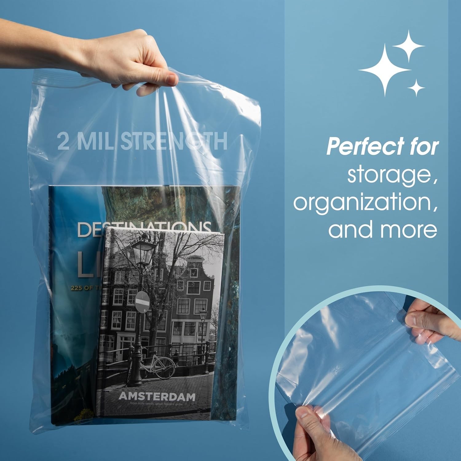 4” X 6” 1000 Count 2 Mil Clear Reclosable Zip Plastic Poly Bags with Resealab…