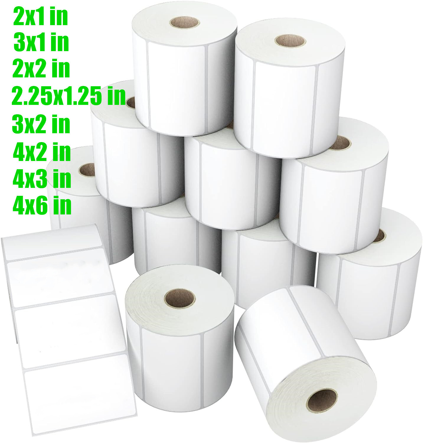 Direct Thermal Shipping Barcode Labels UPC Address Stickers Rollo Zebra Printers