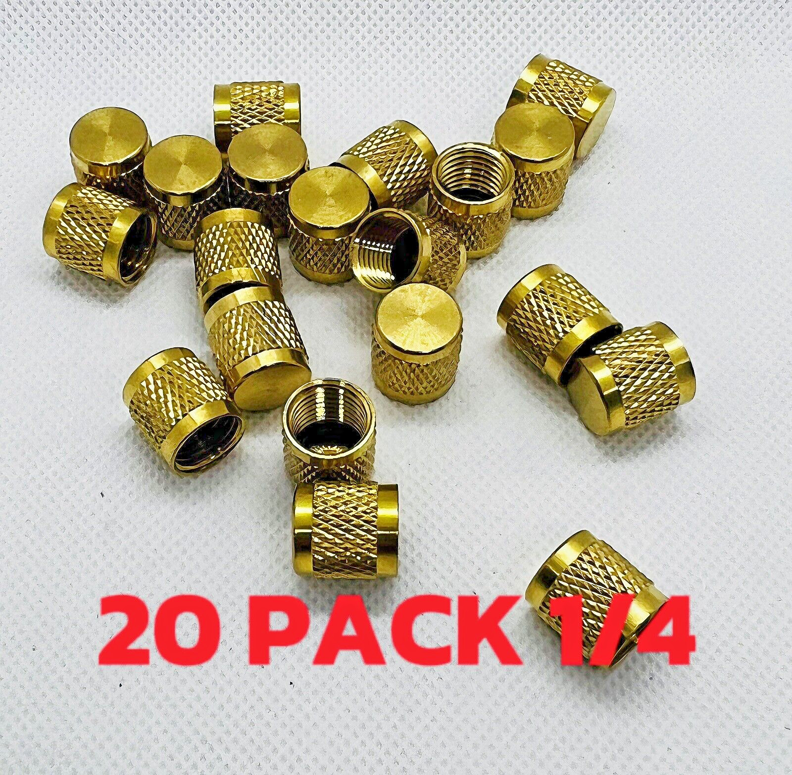 1/4 flare cap, round brass w/o-ring seal for Refrigeration Access Ports Pack-20