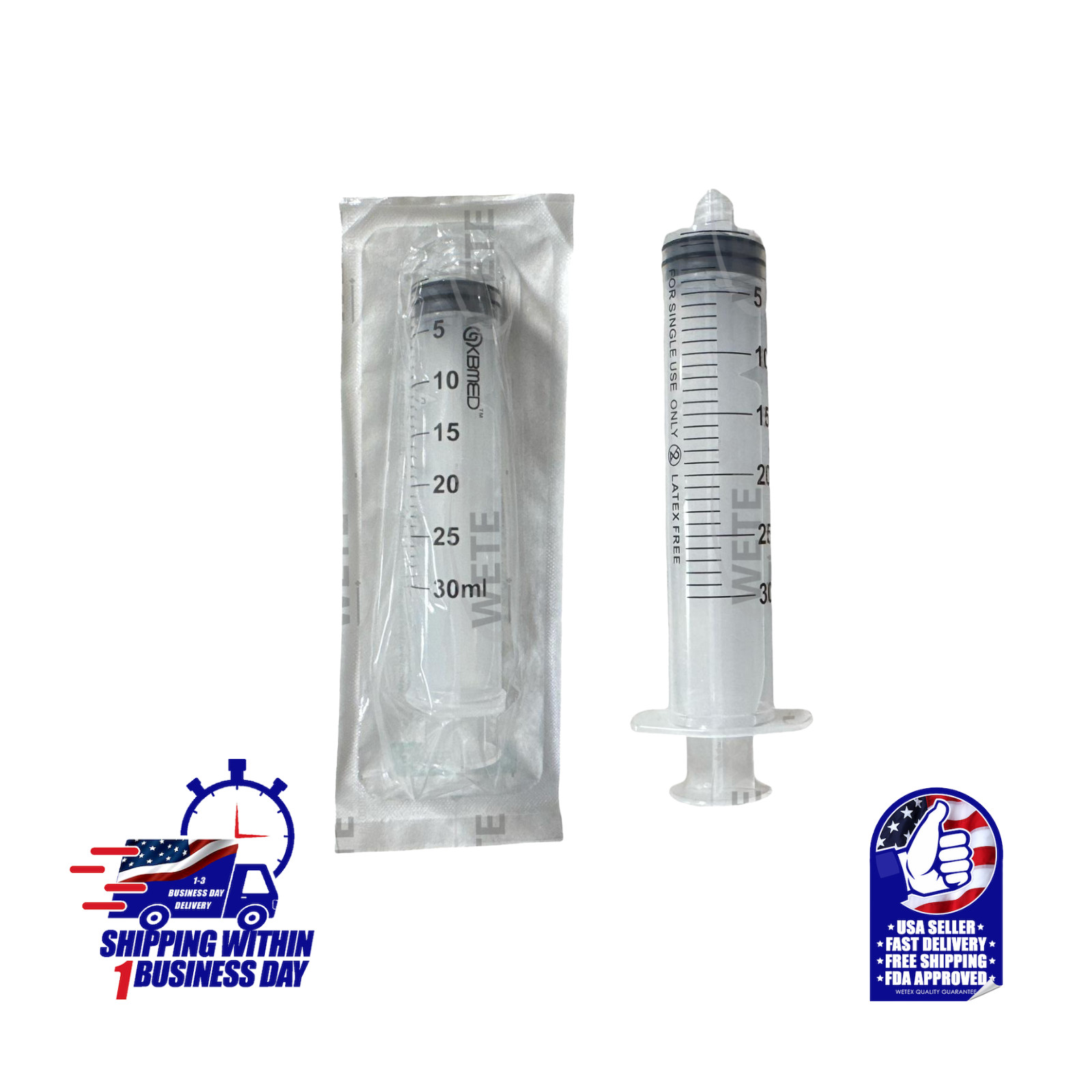 30mL, 60mL Syringe – Sterile, Luer Slip, Latex-Free