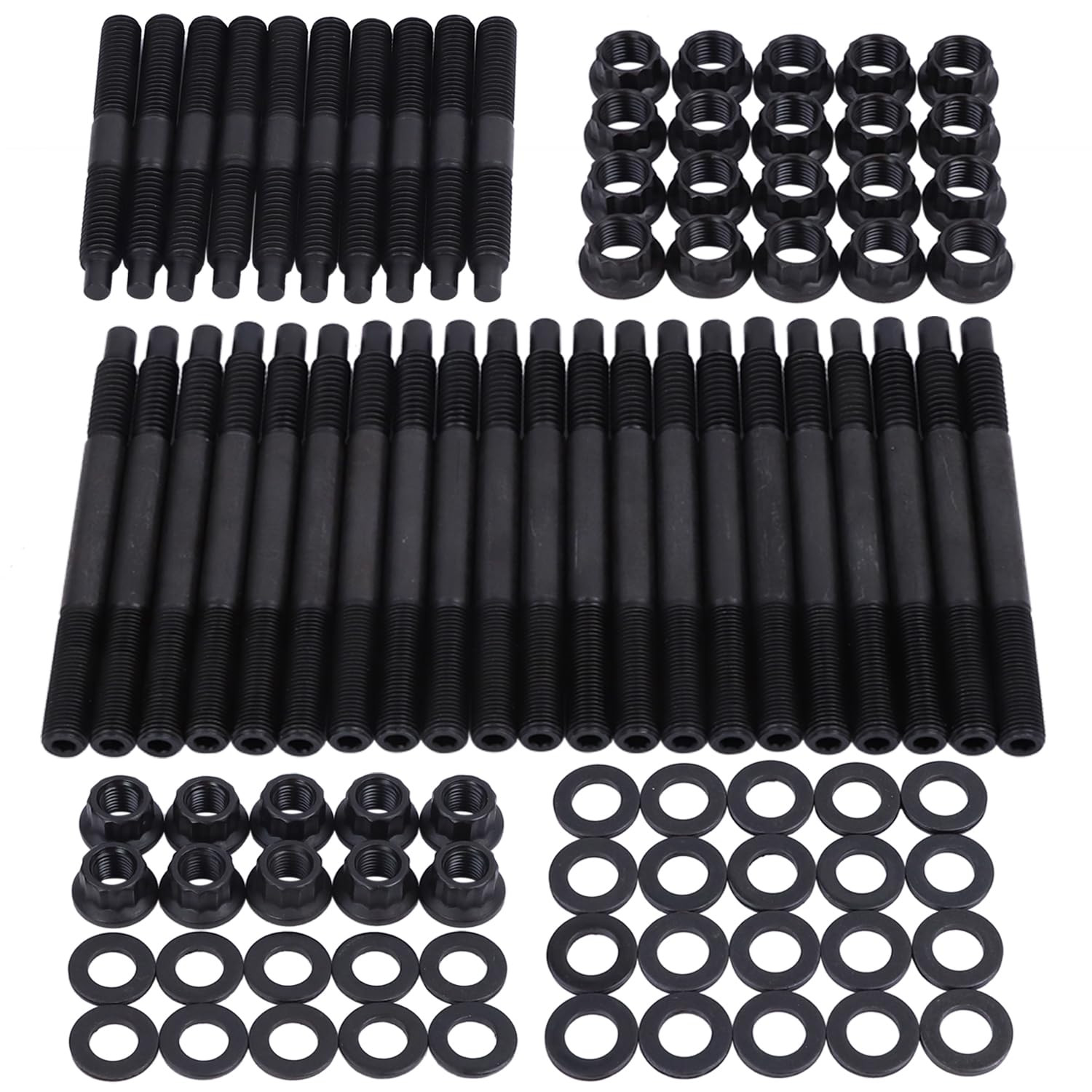 Cylinder Head Stud Bolt Kit 12-Point, Compatible with 2004-Newer LS1 LS3 5.3L 5.