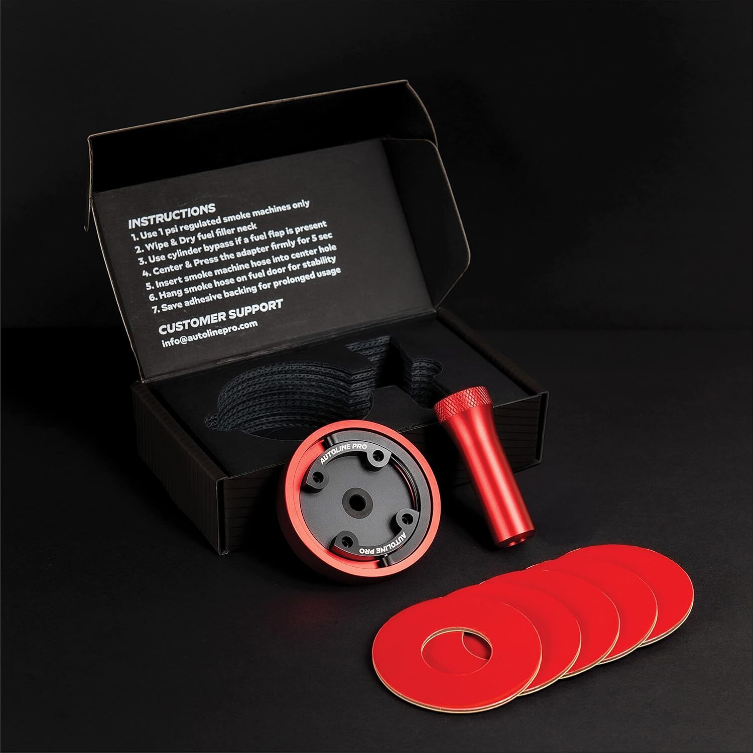 AutoLine Pro Gas Cap Adapter for EVAP Leak Testing – Easiest and Black