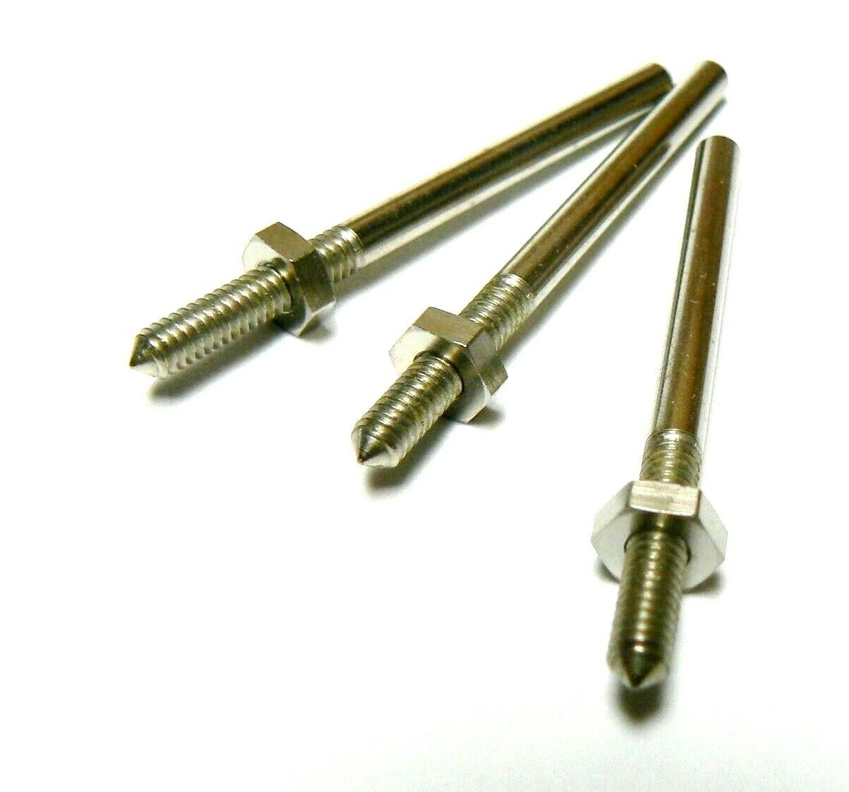 Mini Mandrel Threaded w-Nut 1/8″ Shank Straight Thread Miniature Mandrels 3 Pcs