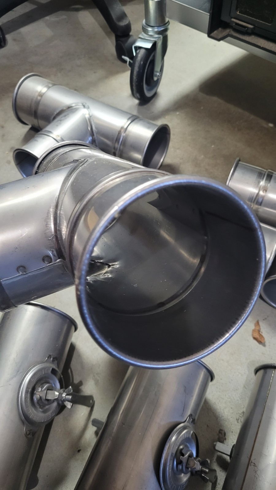Nordfab Quick-Disconnect 4″ Duct Tee Connector – 304 SS
