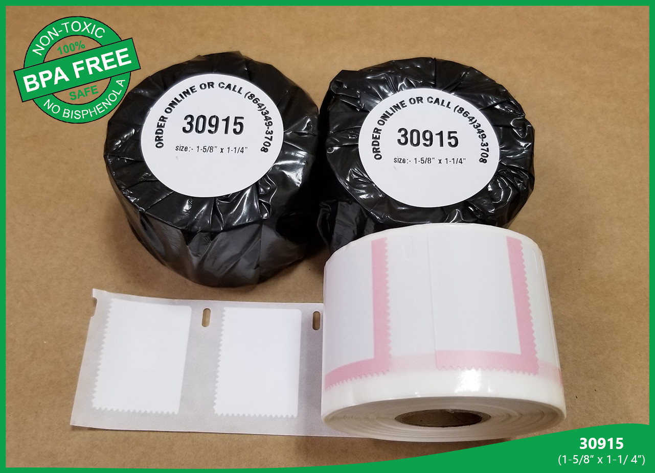 Dymo® Compatible Rolls 30915 Large Address Stamp White Thermal Labels -Pack of 4