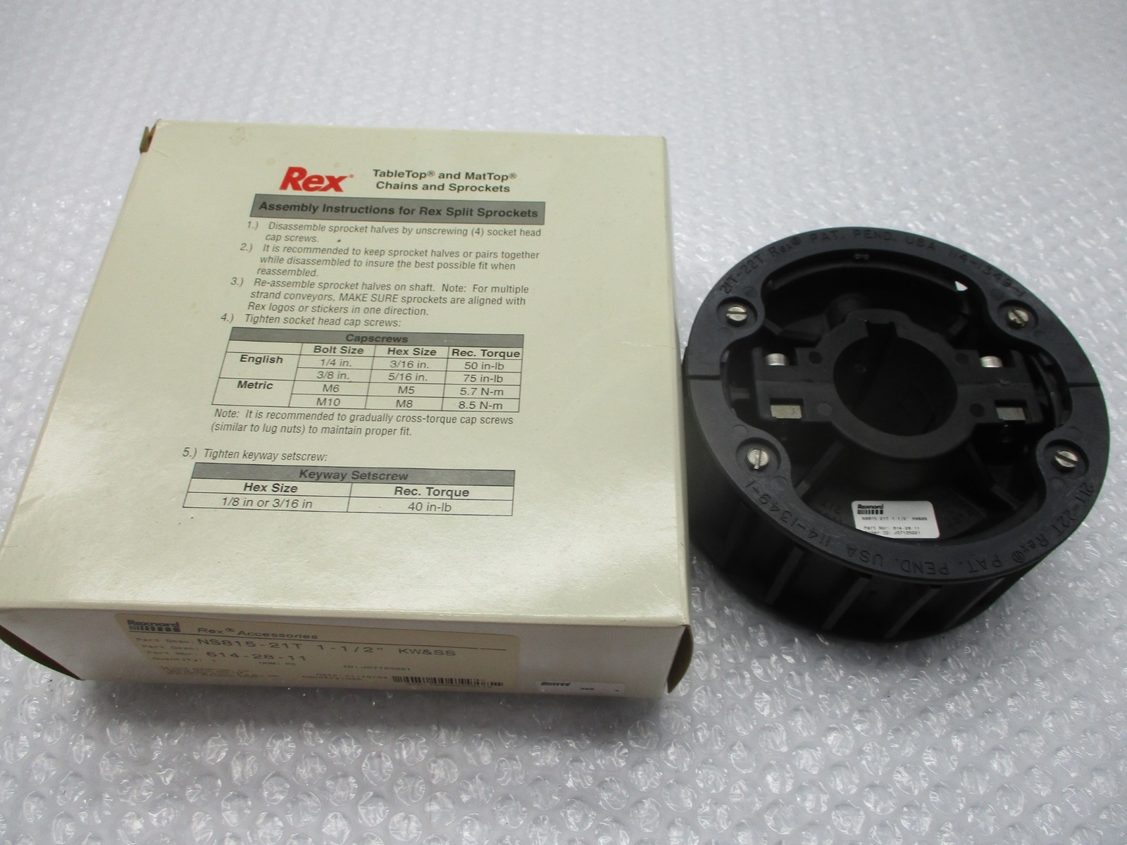 REXNORD NS815-21T 1-1/2″ 614-28-11 SPROCKET NSMP