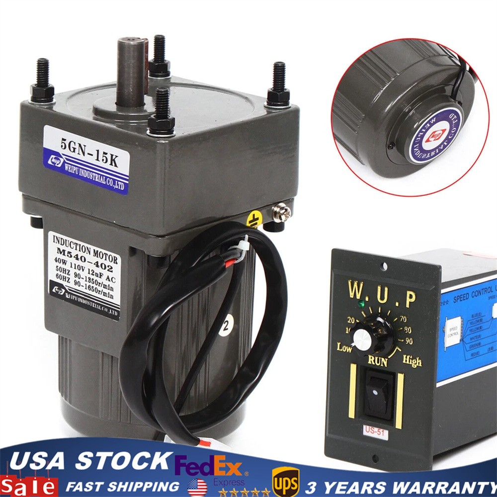 Low Speed Motor Mini Gearbox Electric Motor High Torque 110v Gearmotor 90 Rpm