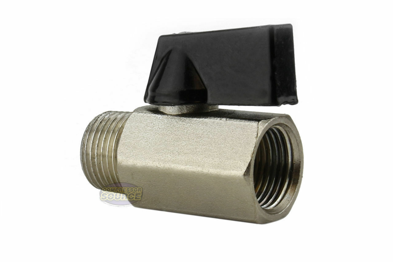 Mini 1/4″ Male 1/4 Inch Female NPT Brass Ball Shut Off Valve Water Air Fluid WOG