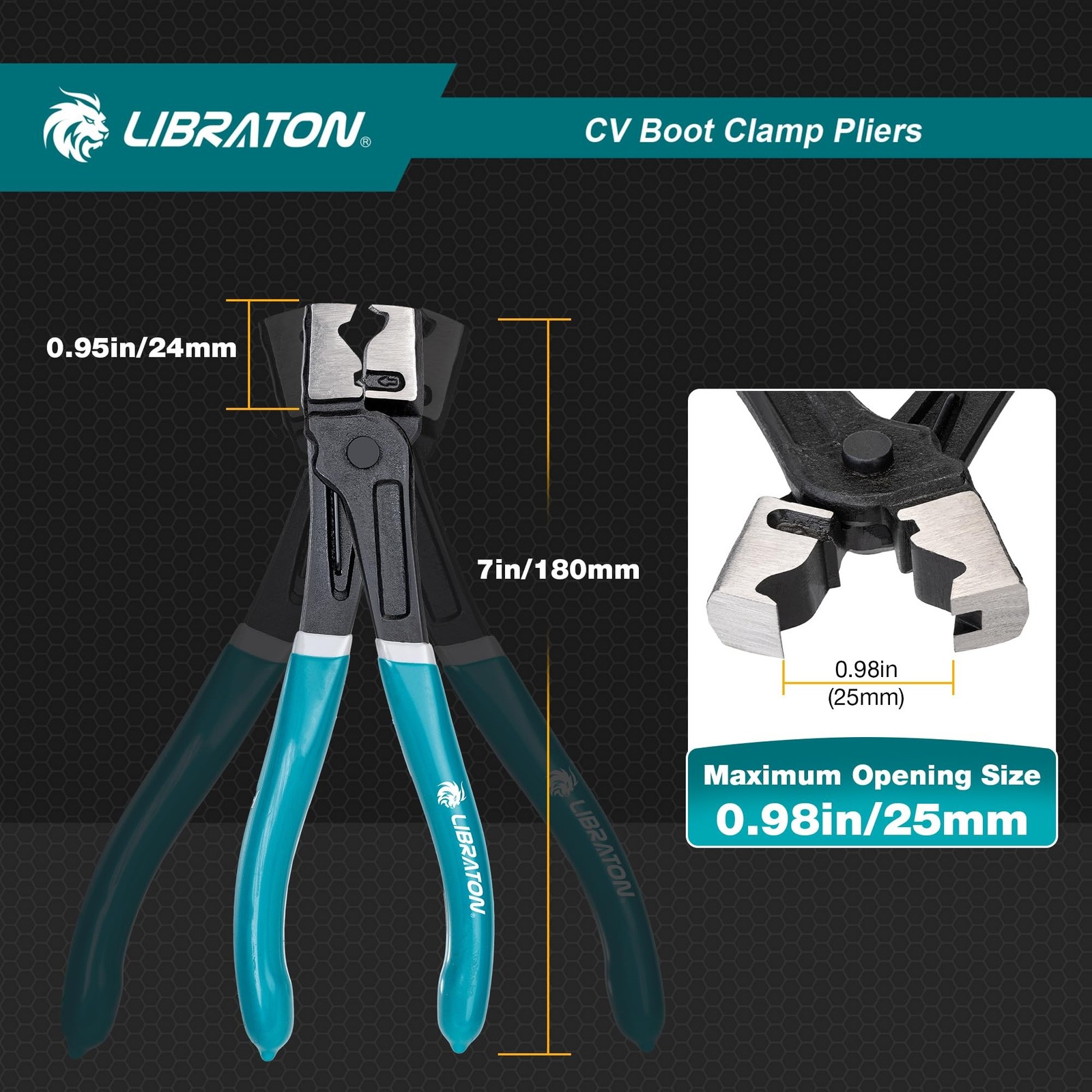 LIBRATON CV Boot Clamp Pliers, Clic & Clic-R Hose Clamp Pliers, 7 Inches Heav…