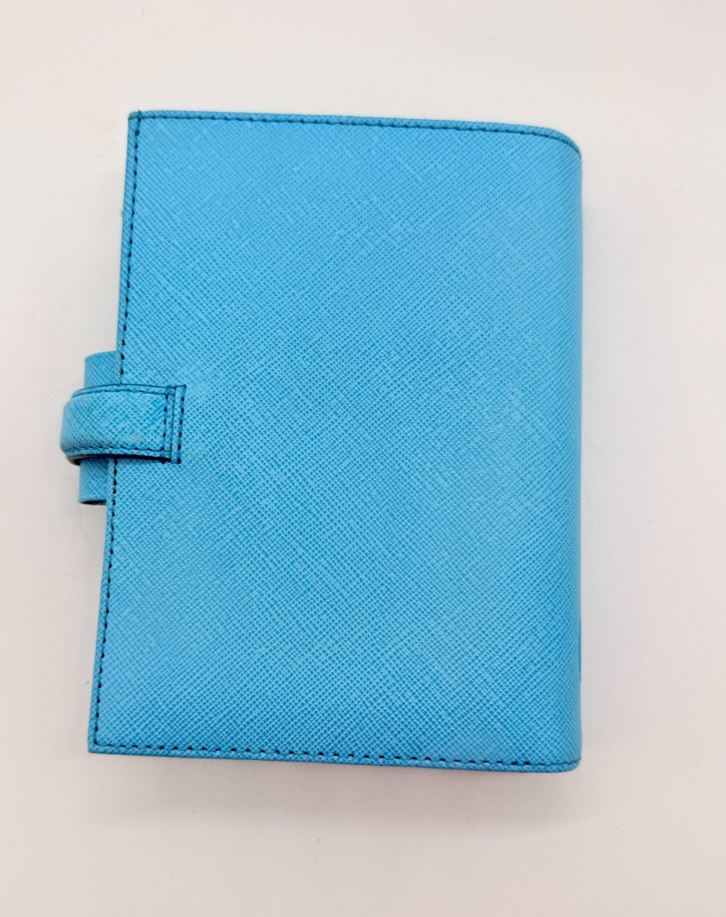 Filofax Pocket size Portobella Powder Blue Italian Leather Organizer unused