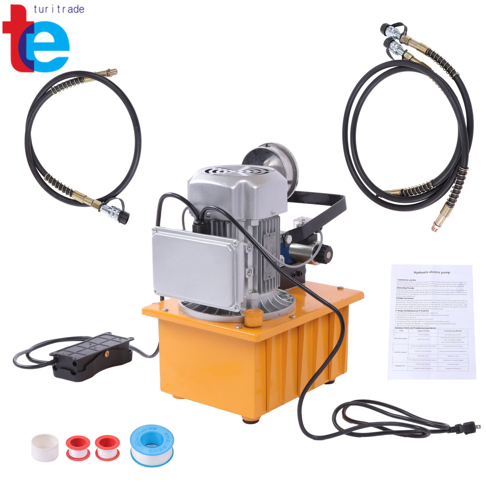 8L Electric Hydraulic Pump 10000 PSI Double Acting Solenoid 110V