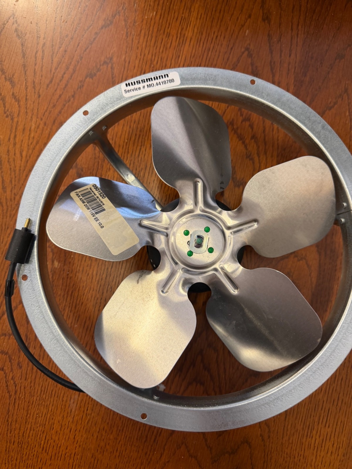 Hussmann OEM Fan Assembly 0501520 25W 115V EE 10.0