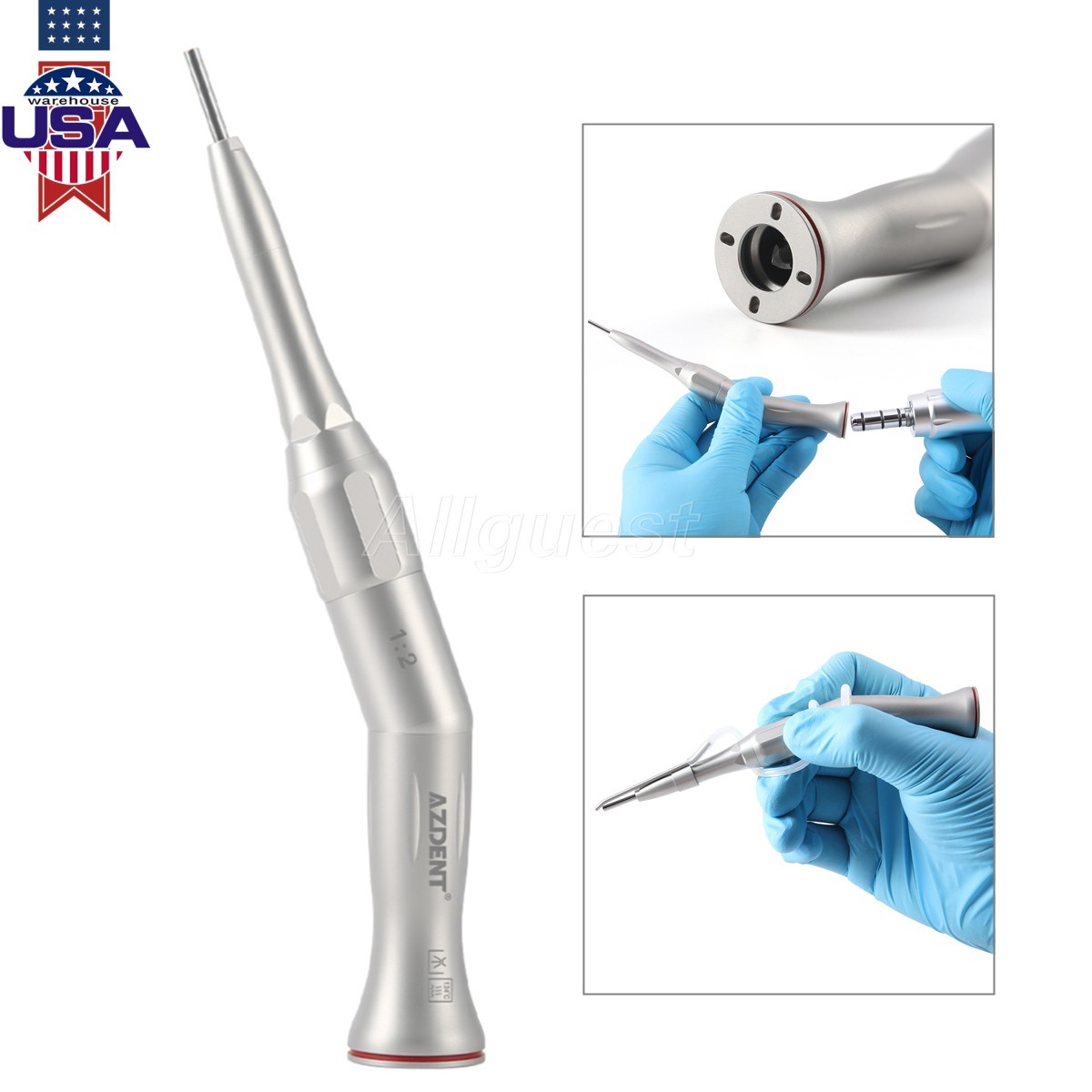 AZDENT Dental 1:2 Osteotomy 20° Angle Surgical Handpiece External Spray