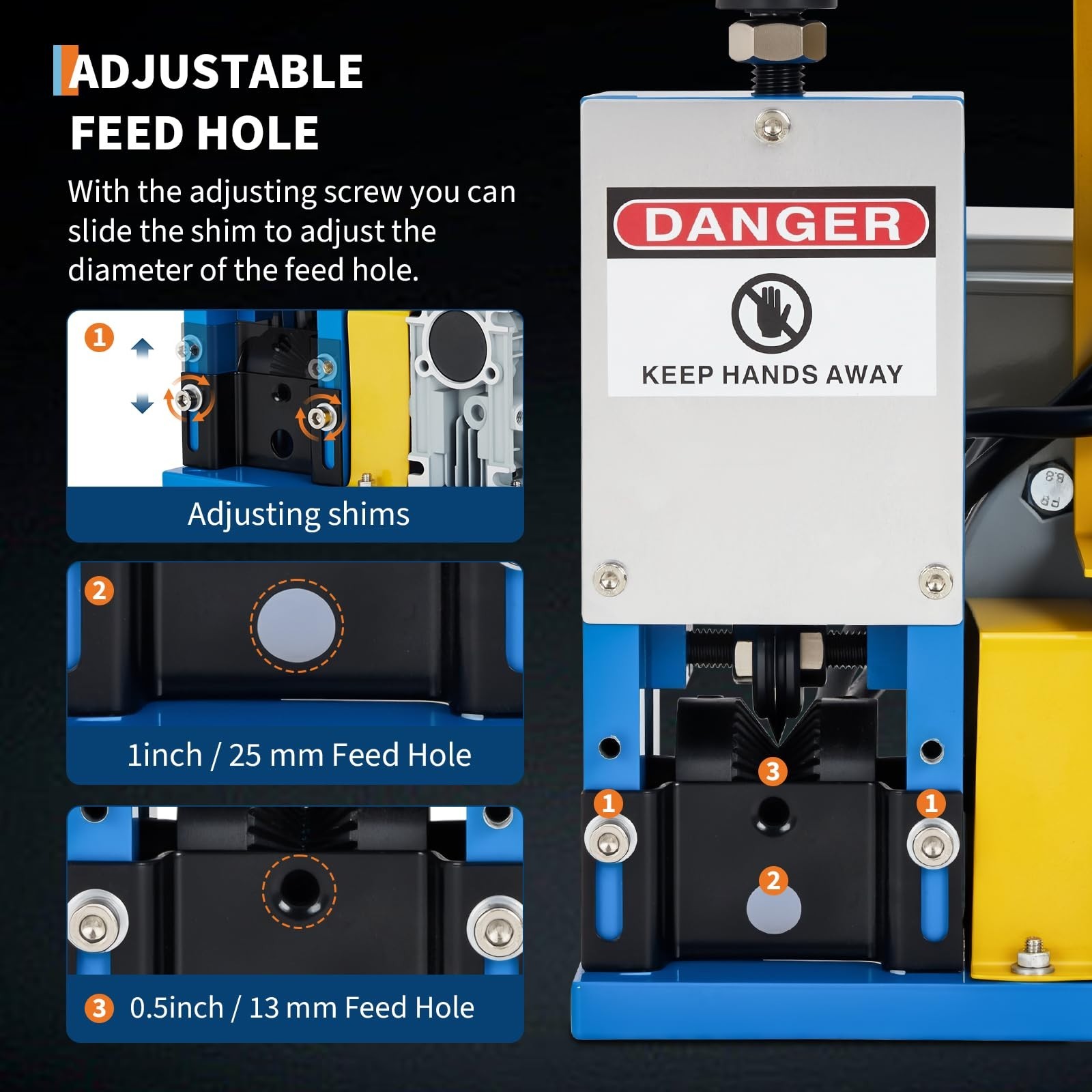 Aluminum Alloy Electric Wire Stripping Machine Single Channel 1.5-25mm