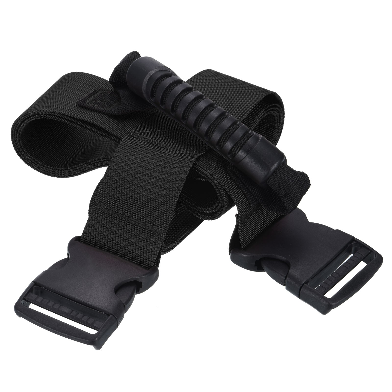 Carrying Strap with Handle Cross Style Adjustable Nylon Belt Black for Moving