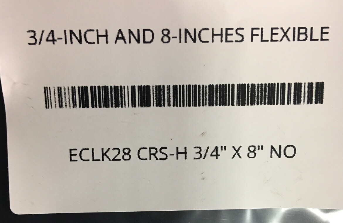 ECLK28 CROUSE HINDS 3/4” X 8” NO 3/4-INCH AND 8-INCHES FLEXIBLE LENGTH BRASS COU